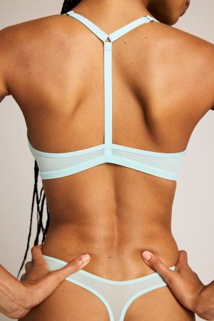 Sieve Racerback Bra in Sea